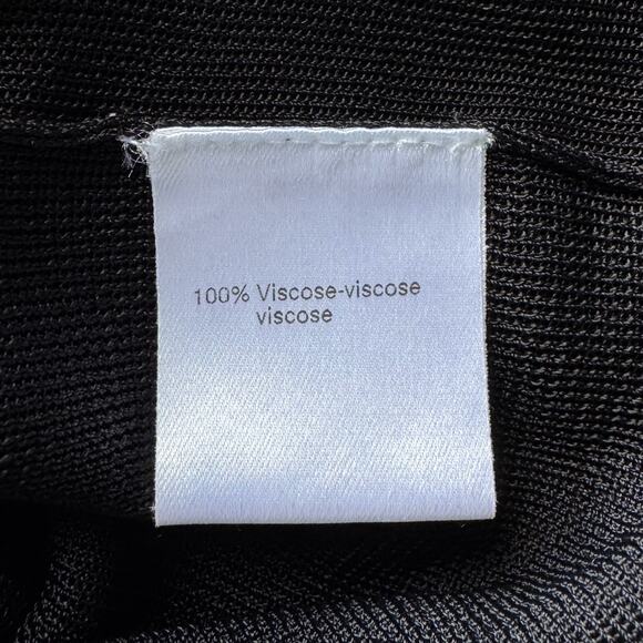 AKRIS for Bergdorf Goodman Sleeveless Modern Black Fringe Knit Top - Picture 7 of 7